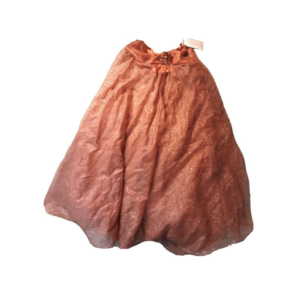 Tiffany Dress Long Skirt 43" long Womens Size 8 Coffee Brown Sparkly Shine